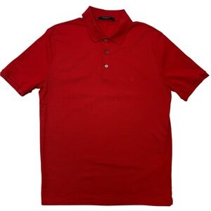 Louis Vuitton Red Logo 
Embroidered Cotton 
Pique Polo T-Shir
Second hand‎